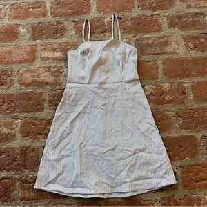 Kimchi Blue Small White & Blue Sundress Sleeveless Spaghetti Strap Mini Dress